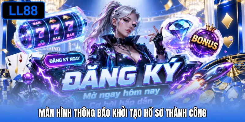 Màn hình thông báo khởi tạo hồ sơ thành công